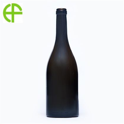 Chai rượu vang Burgundy đáy sâu 750ml màu xanh ô liu